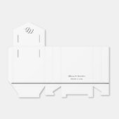 Elegant Minimaal Monogram Custom Trouwen Bedankdoosjes (Uitgevouwen)