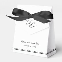 Elegant Minimaal Monogram Custom Trouwen