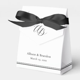 Elegant Minimaal Monogram Custom Trouwen Bedankdoosjes