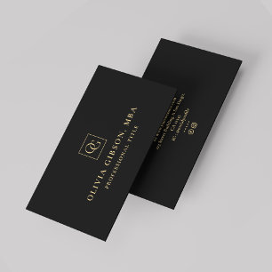 Elegant Minimaal Monogram Logo OG Professional Visitekaartje
