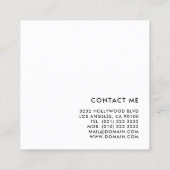 Elegant minimaal monogram vierkante visitekaartje (Achterkant)