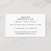 Elegant Minimaal Professioneel Fotoscript Monogram Visitekaartje (Achterkant)