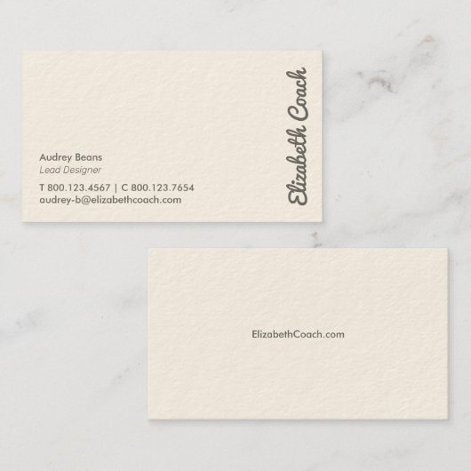 Elegant minimaal professioneel Visitekaartje (Voorkant / Achterkant)