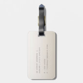 ELEGANT MINIMAAL ROOS GOLD SHIMMER PERSONALISEERD BAGAGELABEL (Achterkant verticaal)