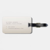 ELEGANT MINIMAAL ROOS GOLD SHIMMER PERSONALISEERD BAGAGELABEL (Achterkant horizontaal)