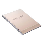 ELEGANT MINIMAAL ROOS GOLD SHIMMER PERSONALISEERD NOTITIEBOEK (Rechterzijde)
