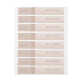 ELEGANT MINIMAAL ROOS GOLD SHIMMER PERSONALISEERD OMWIKKELBAAR ADRESLABEL (Vel)