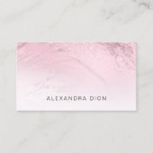Elegant minimaal roze roze roze goud glitter marme visitekaartje (Voorkant)