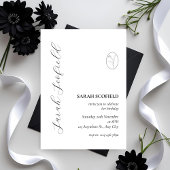 Elegant minimaal script 30ste verjaardag uitnodigi kaart