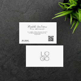 ELEGANT MINIMAAL SCRIPT UW QR-CODE-Visitekaartje Visitekaartje
