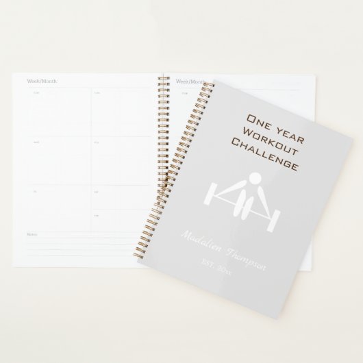 Elegant, minimaal stijlvol design, blauw design planner (Display)