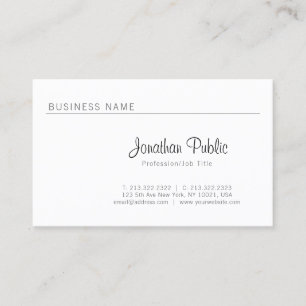 Elegant, minimaal, stijlvol, stijlvol, luxe visitekaartje