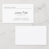 Elegant, minimaal, stijlvol, stijlvol, luxe visitekaartje (Voorkant / Achterkant)