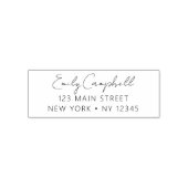 Elegant Minimaal Stijlvol Typografiemadres Zelfinktende Stempel (Design)