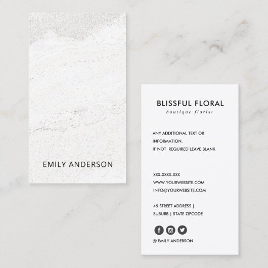 ELEGANT MINIMAAL STONE TEXTURE MODERN PROFESSIONAL VISITEKAARTJE (Voorkant / Achterkant)