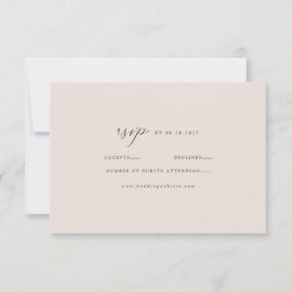 Elegant Minimaal Taupe Modern RSVP Kaartje