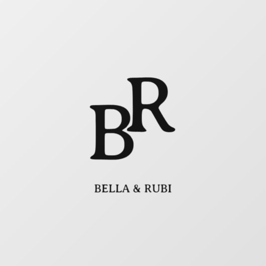 Elegant Minimaal Trouwmonogramontwerp Raamsticker (Vel)