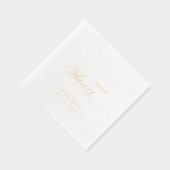 Elegant Minimaal Typografie Script Vrijgezellenfee Folie Servetten (Rechts)