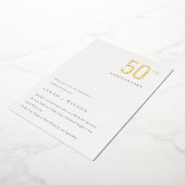 Elegant minimaal verkocht goud per jaar Jubileum Folie Uitnodiging (Gedraaid)