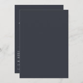 Elegant minimaal vierkant inktmodern huwelijk kaart (Voorkant / Achterkant)