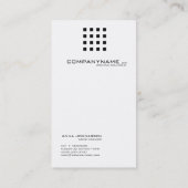 Elegant, minimaal visitekaartje zwart-wit (Achterkant)