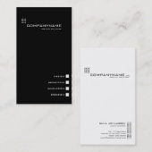 Elegant, minimaal visitekaartje zwart-wit II (Voorkant / Achterkant)