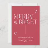 Elegant minimaal vrolijk & helder zakelijk feestdagenkaart (Voorkant)