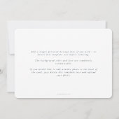 Elegant minimaal wit Lijst enkele foto Feestdagenkaart (Achterkant)