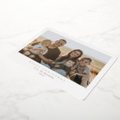 Elegant minimaal wit Lijst enkele foto Folie Feestdagenkaart (Gedraaid)