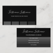 Elegant minimaal zwart-grijze strepen monogram b visitekaartje (Voorkant / Achterkant)