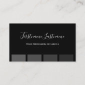 Elegant minimaal zwart-grijze strepen monogram b visitekaartje (Voorkant)