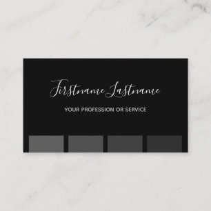 Elegant minimaal zwart-grijze strepen monogram b visitekaartje