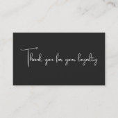 Elegant Minimaal Zwart Wit Goud Hart Klantenkaartje (Voorkant)