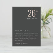 Elegant minimaal zwart zwart, elke dag van de leef bedankkaart (Staand voorkant)