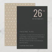 Elegant minimaal zwart zwart, elke dag van de leef bedankkaart (Voorkant / Achterkant)