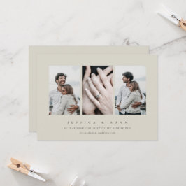 Elegant Minimal 3 Aankondiging van het Foto Verlov