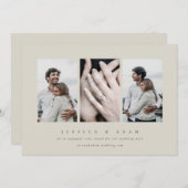 Elegant Minimal 3 Aankondiging van het Foto Verlov (Voorkant / Achterkant)