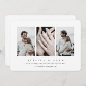 Elegant Minimal 3 Aankondiging van het Foto Verlov (Voorkant / Achterkant)