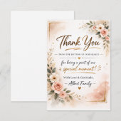 Elegant Minimal Abstract Greeting Card Template Bedankkaart (Voorkant / Achterkant)
