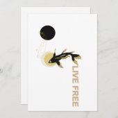 Elegant Minimal Art Wenskaart: Zwart en Goud Feestdagenkaart (Voorkant / Achterkant)