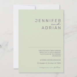 Elegant minimal beige Modern Simple Wedding Kaart