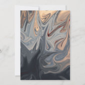 Elegant Minimal Black Terracotta Abstract Wedding Kaart (Achterkant)