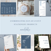 Elegant Minimal, Blue Wedding Save the Date Briefkaart