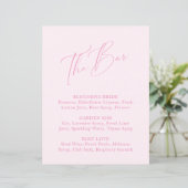 Elegant Minimal Blush Pink Vrijgezellenfeest Bar M (Staand voorkant)