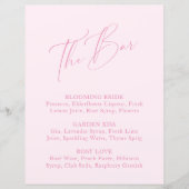 Elegant Minimal Blush Pink Vrijgezellenfeest Bar M (Voorkant)