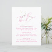 Elegant Minimal Blush Pink Vrijgezellenfeest Bar M (Staand voorkant)