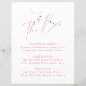 Elegant Minimal Blush Pink Vrijgezellenfeest Bar M (Voorkant)