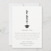 Elegant Minimal Bold Typography Gradup Bedankkaart (Voorkant)