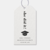 Elegant Minimal Bold Typography Gradup Cadeaulabel (Voorkant)