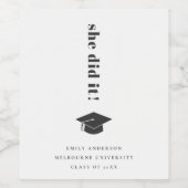 Elegant Minimal Bold Typography Gradup Wijn Etiket (Enkel label)